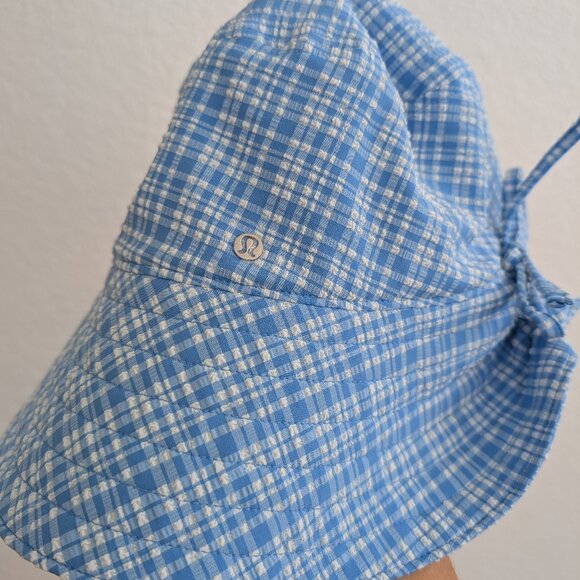 Lululemon - Women's Seersucker Check Wide-Brim Hat - Picture 1 of 2